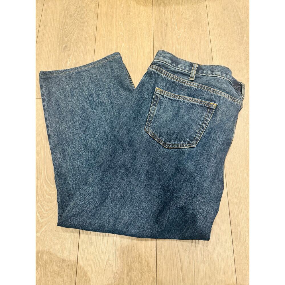 Lands End Jeans Mens 46 Relaxed Fit Dark Wash Denim Classic Straight Leg 38L